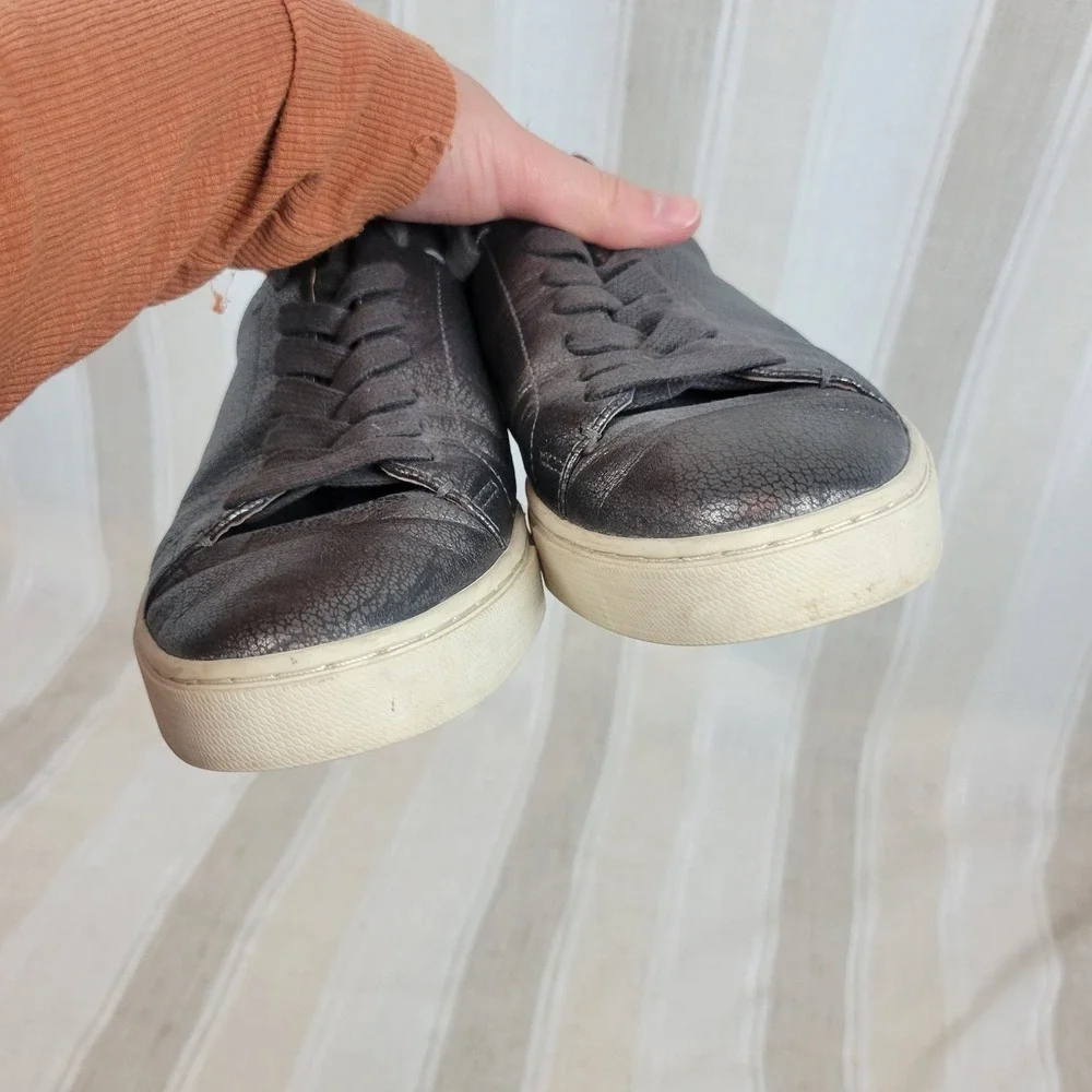 Frye Ivy Low Lace Pewter Sneakers Gray Size 8M Tennis Shoes